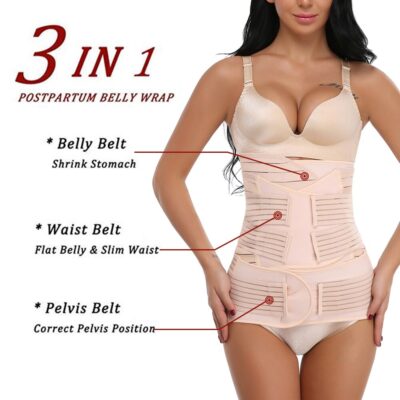 Miss Moly Body Shaper Slimming Underwear 3 in 1 Slimming Belt For Post Partum Women Belly Belt Recovery Shapewear Waist Cincher