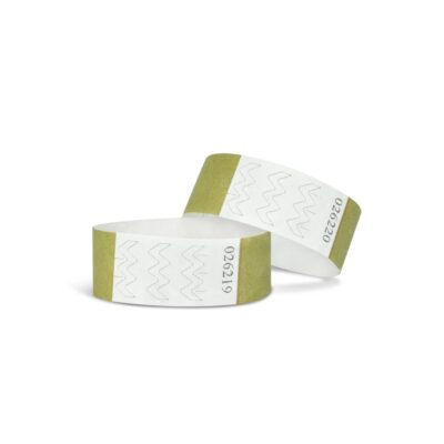 Solid Gold Green Color 3/4 inch Tyvek Wristbands, Suitable for Parties Events 500 piece Free Shipping