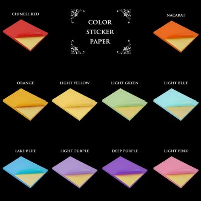100sheets A4 self-adhesive paper colorful label paper inkjet printing for kindergarten students DIY sticker paper