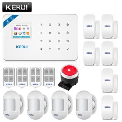 Original KERUI WIFI GSM Burglar Security Alarm System SMS APP Control Home PIR Motion detector Door Sensor Alarm Detector Alarm