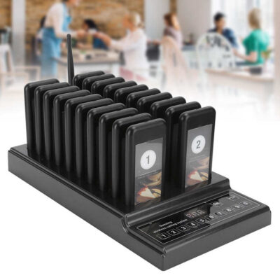 SU-68Z Restaurant Call Pager Wireless Calling System Queuing Guest Paging System 999-Channel Restaurant Pager 110-240V