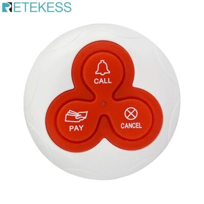 Retekess Wireless Calling Bell Pager Call Button Transmitter Calling System for Restaurant Hotel 433MHz F9405C