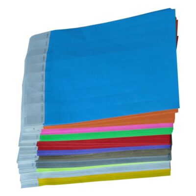 16 Mix Colors Solid NEW Color 3/4 inch Tyvek Wristbands with Series Numbers, ID Wristbands for Party Events, 160 Pieces