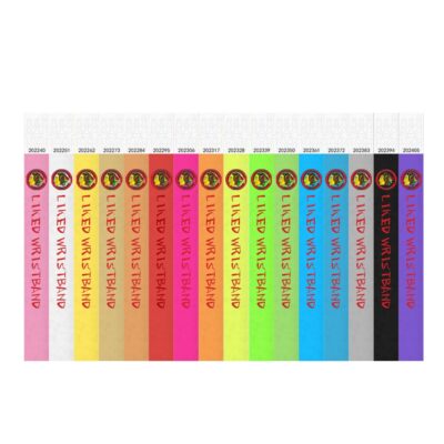 Custom Color Printing 3/4" Tyvek Wristbands Color Imprint Only 1000 Count Printable ID Wristbands for Parties Events