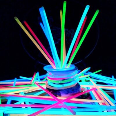100 Pcs Party Fluorescence Light Glow Sticks Bracelets Necklaces Neon For Wedding Party Glow Sticks Bright Colorful Glow Sticks