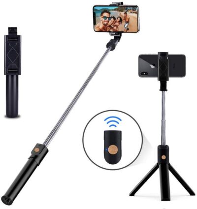 Lightweight Selfie Stick Tripod Aluminum All in One Extendable Phone Tripod Selfie Stick Bluetooth