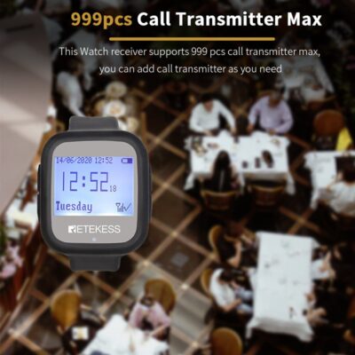 Retekess TD106 Watch Receiver for Wireless Calling System Call Waiter Restaurant Equipment Cafe Office Customer Service
