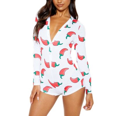 Sexy Women Onesies Pijamas Plus Size Sleepwear Pyjamas Nightwear Jumpsuit Pajamas Onesies For Adults Short Romper Bodycon