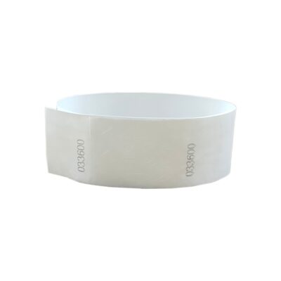 Solid New White 1" Tyvek Wristbands Stub Detachable for ID Paper Wristbands for Party Events,Only 500 Pieces