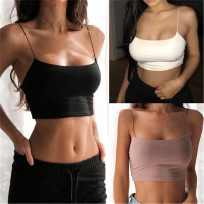2019 New Fashion Women Sexy Crop Tops Solid Summer Camis Women Casual Tank Tops Vest Sleeveless Crop Tops blusas