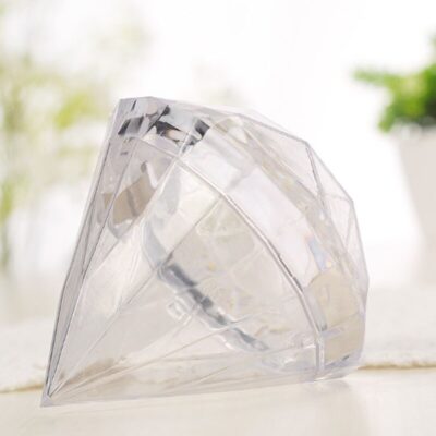 Clear Diamond Shaped Case Storage Candy Boxes Container Party Decoration home decor birthday