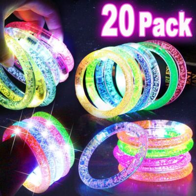 20PCS Neon Led Party Led Bracelet/Bangle Glow Party Supplies flashing/Glow/Light Up/Luminous bracelet for kids/children/Adults