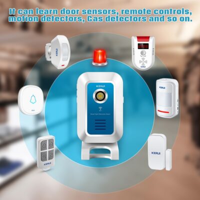 KERUI WIFI Alarm System Wireless Doorbell APP Control 32 tones Welcome/Doorbell/Alarm/Night Light Host And People flow Statistic