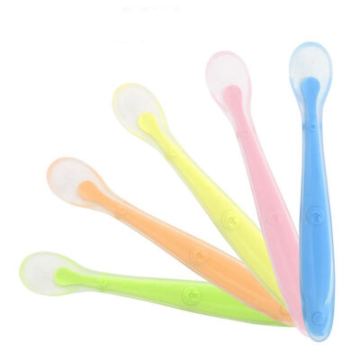 Reusable Baby Feeding Spoon Soft-able FDA Silicone Baby Spoon for babies