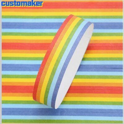 colorful paper Wristband ID for Party Events VIP paper wristband guest entry sign identification Music festival admission