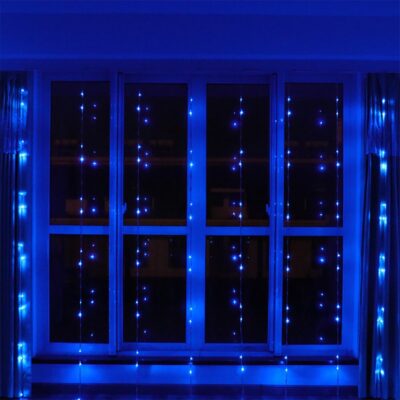 JXSFLYE 3x3M 320LED water flow snowing effect curtain led waterfall string Light Christmas Wedding Party Background garden Decor