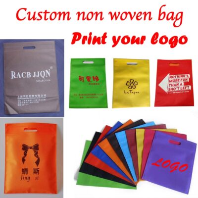 Custom print gift non woven bag for packaging/shopping bag/handle non-woven bag