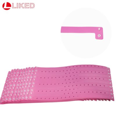 Pink Plastic Wristbands - 100 Count More Sturdy Wristbands For Parties Events Identity Tag 16mm x 250mm