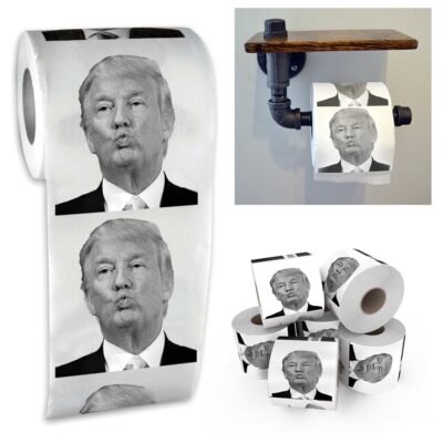 Joke Fun Paper Tissue Gag Gift Prank Joke Creative Bathroom Funny Toilet Paper President Donald Trump Toilet Paper Dropshipping