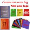Custom non woven bag/gift shopping bag for packaging /handle non-woven bag 300pcs/lots