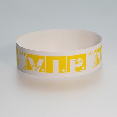 100pcs 19x250mm Tyvek Wristbands VIP printed tyvek paper bracelet for events party Sign ID Bands Wristbands competition entry