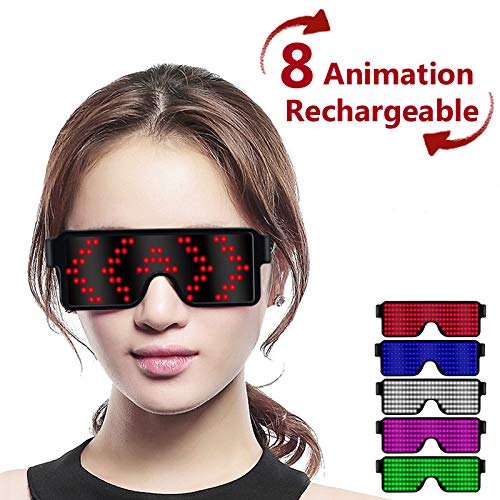 New 11 Modes Quick Flash Led Party Glasses USB charge Luminous Glasses Christmas Concert light Toys Dropshipping