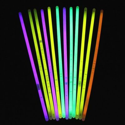 100PCS Party Fun Fluorescence Light Glow Sticks Bracelets Necklaces Neon Wedding Bright Colorful Light Event Festival Supplies