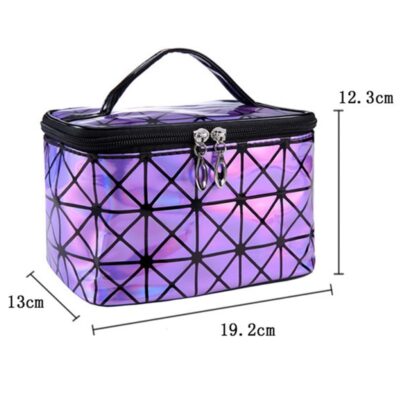 UOSC Multifunctional Cosmetic Bag Women Leather Travel Make Up Necessaries Organizer Zipper Makeup Case Pouch Toiletry Kit Bags