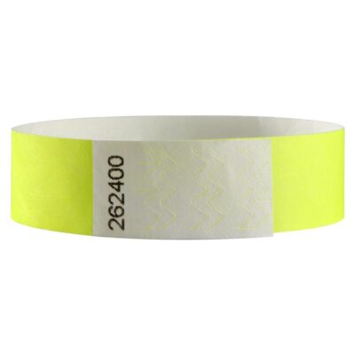Custom 3/4" Tyvek Wristbands Black Imprint Only 100 Count Printable ID Wristbands for Parties Events