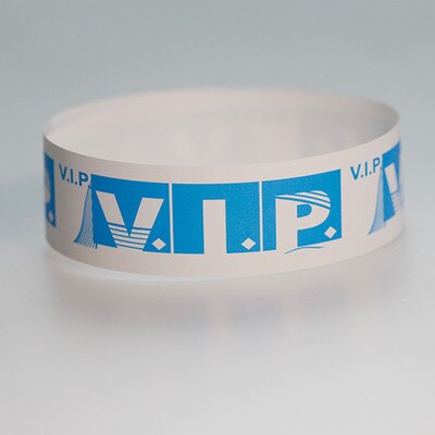 100pcs 19x250mm Tyvek Wristbands VIP printed tyvek paper bracelet for events party Sign ID Bands Wristbands competition entry