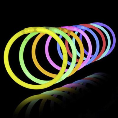 100PCS Party Fun Fluorescence Light Glow Sticks Bracelets Necklaces Neon Wedding Bright Colorful Light Event Festival Supplies