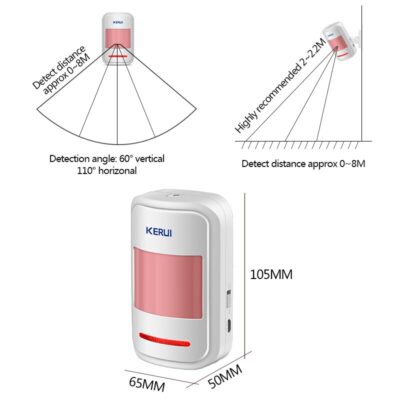 Original KERUI WIFI GSM Burglar Security Alarm System SMS APP Control Home PIR Motion detector Door Sensor Alarm Detector Alarm