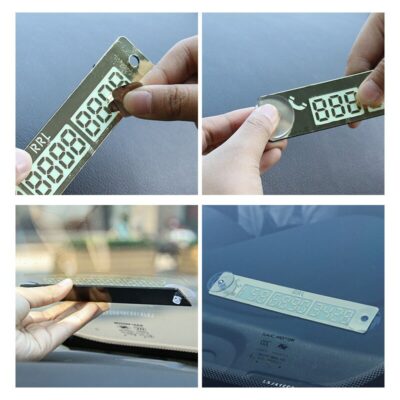 Car Styling Telephone Number Card Sticker 15*2cm Night Luminous Temporary Car Parking Card Plate Suckers Phone Number Card