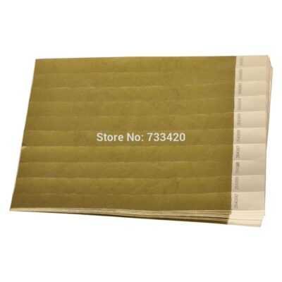 Solid NEW Gold Colors 3/4 inch Tyvek Wristbands with Numbers, ID Wristbands for Parties Events as Tickets 500 Pieces