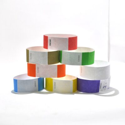 Solid NEW Color 1" Tyvek Wristbands Stub Detachable for ID Paper Wristbands for Party Events Only 1000 Pieces