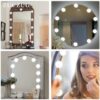 New Amazon Simple Modern Mirror Headlight Bathroom 12V 10 Bulbs Kit forMakeup Lights Five-Stage Dimmered LED Mirror Lights