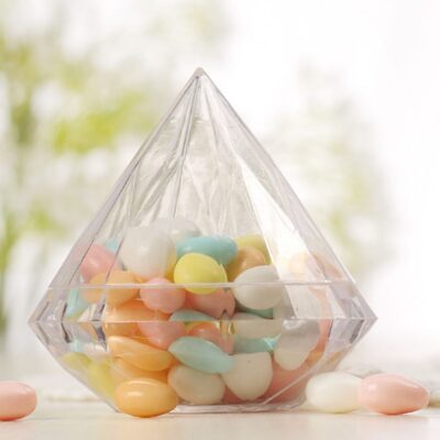 Clear Diamond Shaped Case Storage Candy Boxes Container Party Decoration home decor birthday