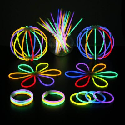 Colorful Glow Sticks Bracelets Necklaces Party Fluorescence Light Bulk Party Supplies Light Stick Bracelets Extra Bright Sticks