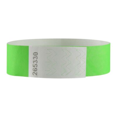 Neon Colors 3/4 inch Tyvek Wristbands with Numbers, Colorful ID Wristbands for Parties Events 500 pieces