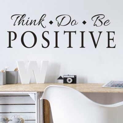 60cm x20cm Think Do Be Positive Vinyl Quote Wall Sticker Words Decals Home Decor Removable DIY For Living Room Deccoration 18Oct