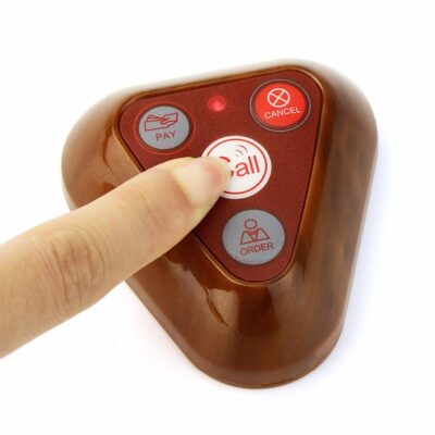 433MHz Wireless Call Transmitter Button Call Bell Pager for Restaurant Market Mall Paging Waiting System F3286F