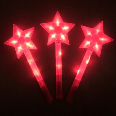 3PCS Hot Sell Children Illuminated Toys Five pointed Star Flash Stick Flash of light Magic Bar Kids Girl Fairy Rod Toy Gift