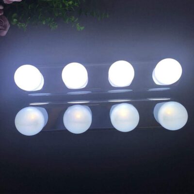 JXSFLYE LED Vanity Mirror Lights Kit Upgraded Color Lighting Modes Makeup Mirror Lighting Fixture with 4 LED Dimmable Bulbs