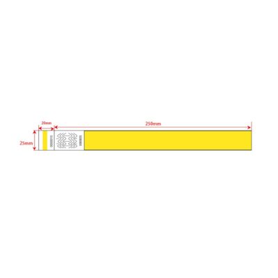 Solid New Yellow 1" Tyvek Wristbands Stub Detachable for ID Paper Wristbands for Party Events,Only 500 Pieces