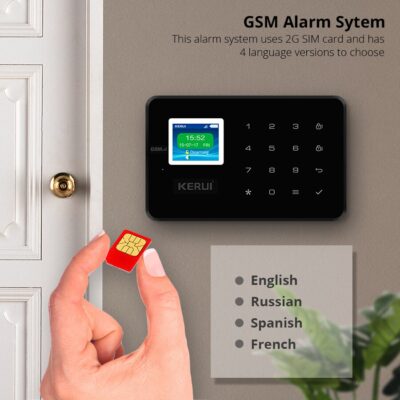 KERUI GSM G18 home alarm with motion detector sensor prevent the pet solar siren ndoor outdoor security cameras wireless kit