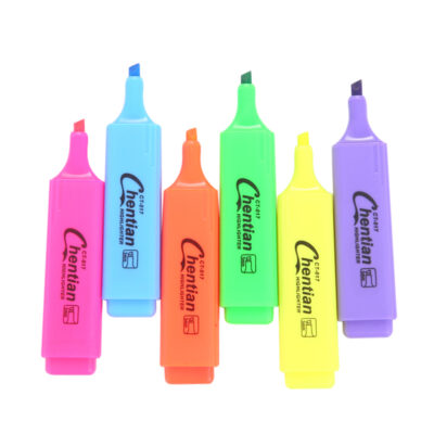 Wholesale rainbow highlighter pen highlighter pen marker custom logo highlighters