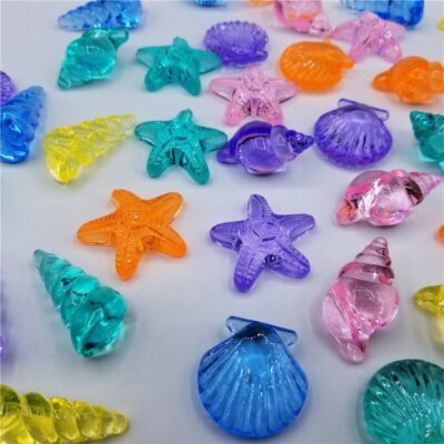 Glass Crystal Marine Starfish Shell Conch Wedding Home Decor Gift Art Centerpiece Craft Clear Party Gems Filler Toys Confetti