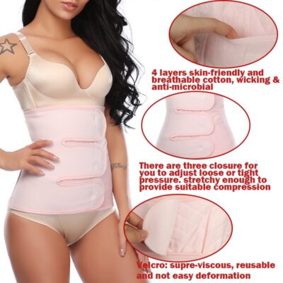 Postpartum Belly Wrap Support Recovery Belts Body Shaper C Section Girdle Shapewear Post Belly Band Postpartum Recovery Belt