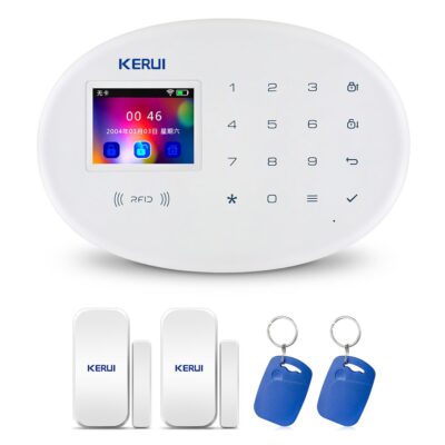 Kerui W20 Smart Wireless WIFI GSM Security Alarm System Wireless Home Security Burglar Alarm System Compatible With Door Sensor