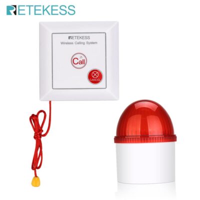 Retekess TH103 Security Alarm Motion Sensor with Light Acousto-Optic for Hospital Warehouse Supermarket